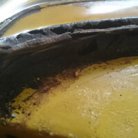 um sie später auszuschneiden und durch Bleche wieder aufzubauen.